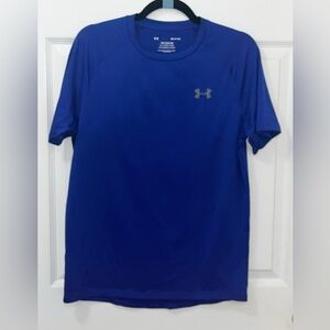 Under Armour Shirt Adult Blue Short Sleeve Active Sports Mens